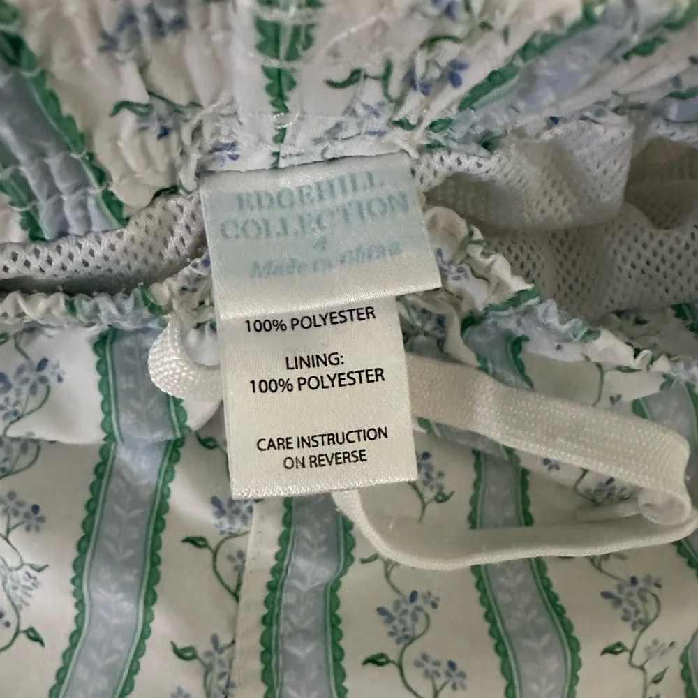 Light Blue & Green Floral Stripe Boys Trunks